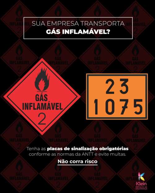 Conjunto de 4 Painéis de segurança e 3 Rótulos de Risco para transporte de GLP - Gás - Image 6